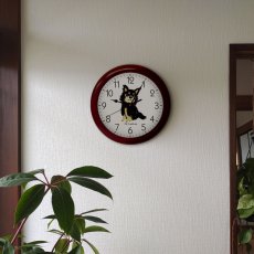 画像4: チワワ　木製壁掛け時計　直径35.5cm 新居祝い お誕生日 記念日に (4)