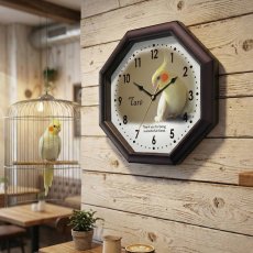 画像5: 八角形壁掛け時計 30.2センチ  文字盤に写真印刷 オーダーメイド ペット 犬猫 ウサギ 鳥 (5)